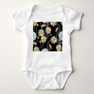 Body Para Bebé Chamomile, patrón de acuarela de diente de león