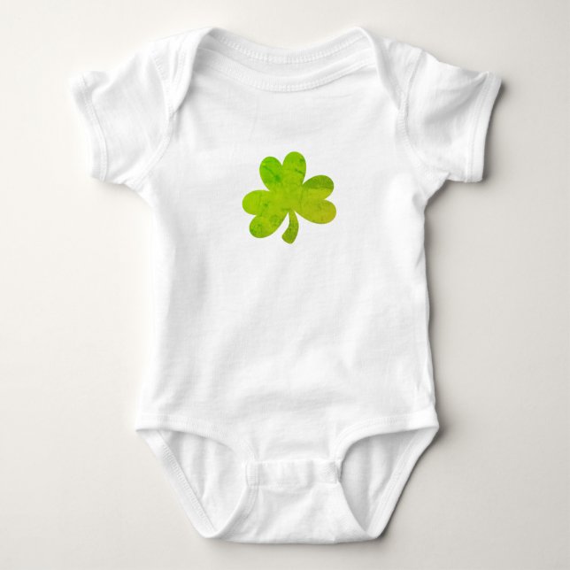 Body Para Bebé Chamrock Irish Pintando Silhouette Kids T-Shirt (Anverso)