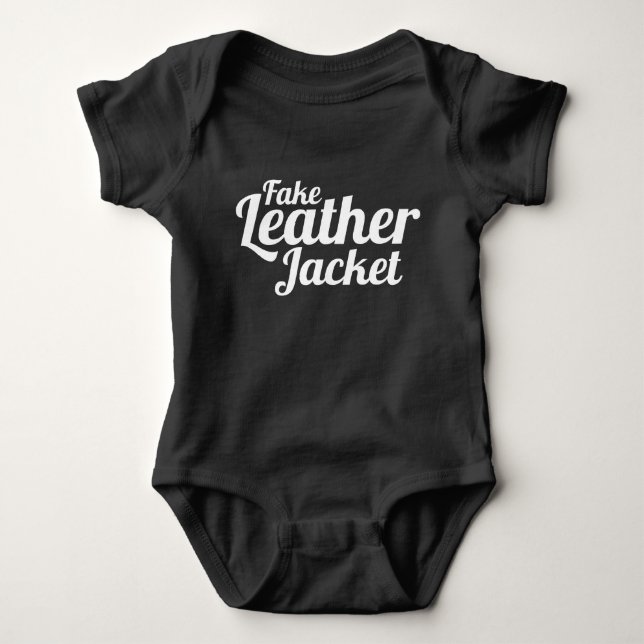 Body Para Bebé Chaqueta de cuero falsa - ropa del bebé (Anverso)