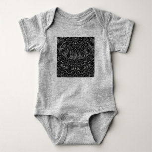 Body Para Bebé Charcoal Mandala Baby Bodysuit