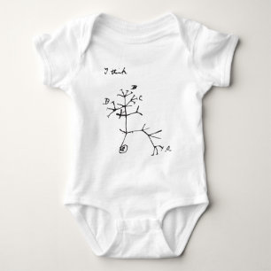 Body Para Bebé Charles Darwin - pienso (el negro)
