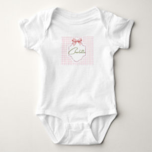 Body Para Bebé Charlotte Lazo Rosa Personalizado e Impresión de G