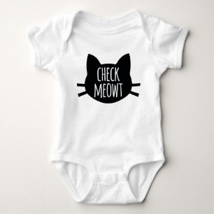 Body Para Bebé Check Meowt - Gato gracioso