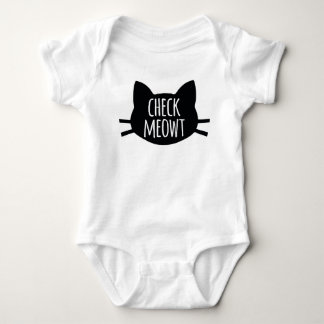 Body Para Bebé Check Meowt - Gato gracioso