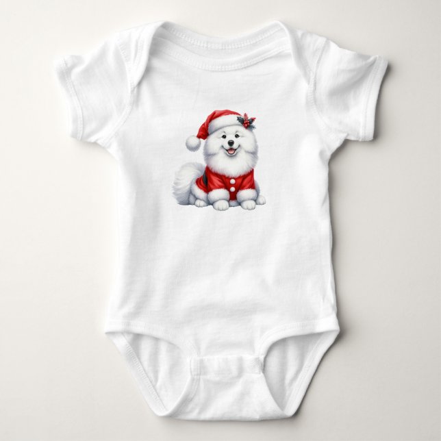 Body Para Bebé Cheery Santa Dog (Anverso)