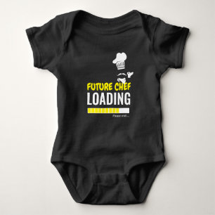 Body Para Bebé Chef Futuro Cargando Niño Negro Funny Personalizad