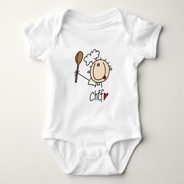 Body Para Bebé Chef Masculino (Anverso)