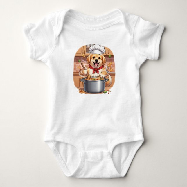 Body Para Bebé Chef Pawsta (Anverso)