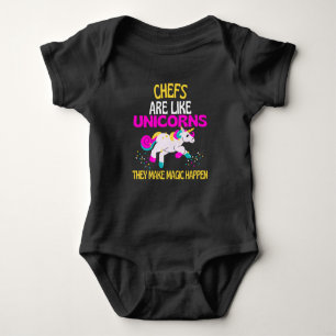 Body Para Bebé Chef Unicorn , Magníficos cocineros unicornios