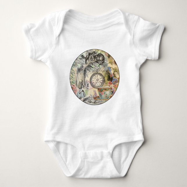 Body Para Bebé Cheshire Cat Alice Wonderland Classic (Anverso)