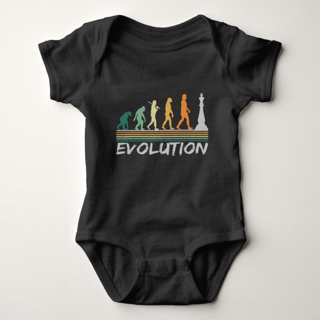 Body Para Bebé Chess player Evolution Retro Funny Gift for Man (Anverso)