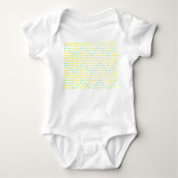 Chevron de Aqua Amarillo Dots ZigZag Baby Bodysuit