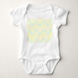 Body Para Bebé Chevron de Aqua Amarillo Dots ZigZag Baby Bodysuit