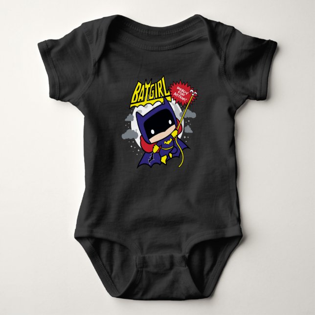 Body Para Bebé Chibi Batgirl Preparado Para La Acción (Anverso)
