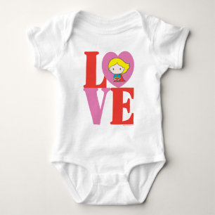 Body Para Bebé Chibi Supergirl LOVE