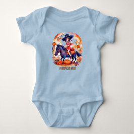 Body Para Bebé Chica a Caballo Gran Carrera de Calabaza Halloween