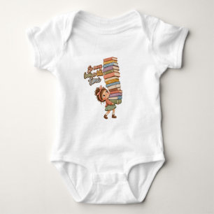 Body Para Bebé Chica Amante de Libros Original Clipart, Niña con