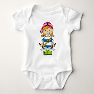 Body Para Bebé Chica Bandana Pirate Babies T-Shirt