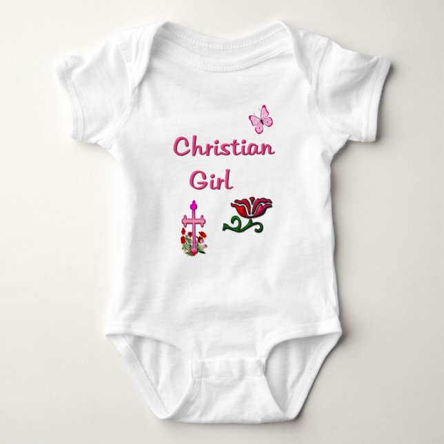 Body Para Bebé Chica cristiana  (Anverso)