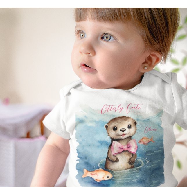 Body Para Bebé Chica Cute Baby Otter (Subido por el creador)