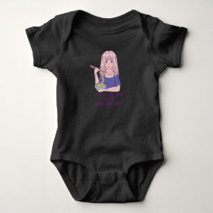 Body Para Bebé Chica de Anime para Amantes de Anime y Comida