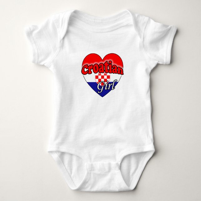 Body Para Bebé Chica de Croacia (Anverso)