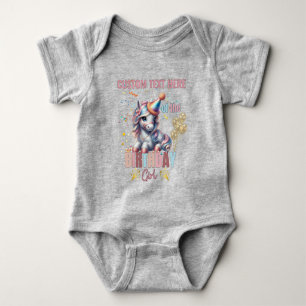 Body Para Bebé Chica de cumpleaños equino de familia ecuestre