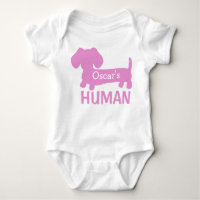 Chica de Dachshund Humana Personalizada en Rosa