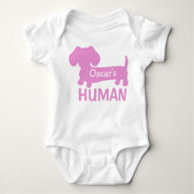 Chica de Dachshund Humana Personalizada en Rosa
