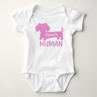 Chica de Dachshund Personalizada en Rosa