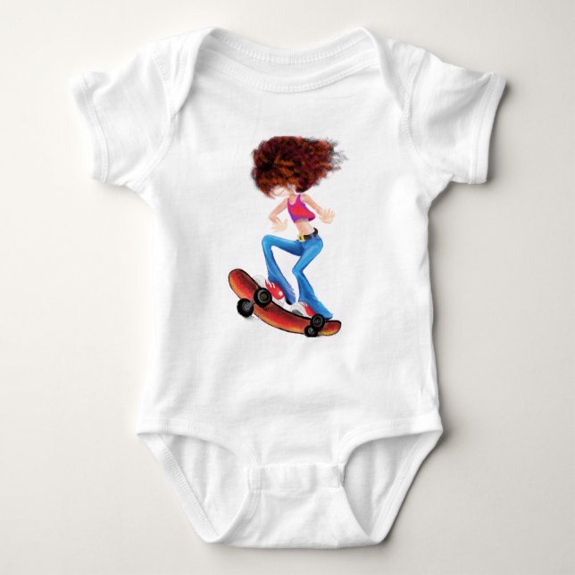 Body Para Bebé Chica de esquí Baby Bodysuit (Anverso)