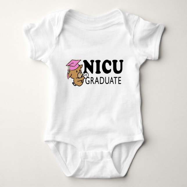 Body Para Bebé Chica de Graduado de la NICU (Anverso)