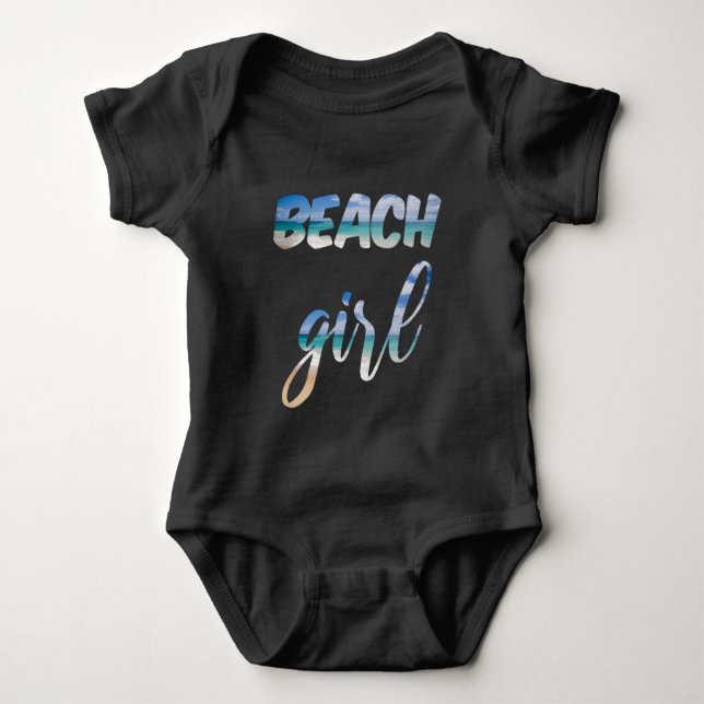 Body Para Bebé Chica de la Playa (Anverso)
