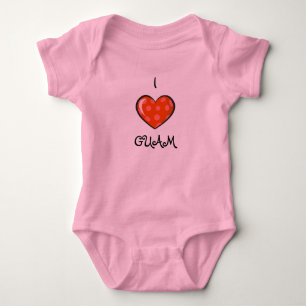 Body Para Bebé Chica de Nene: AMO GUAM