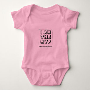 Body Para Bebé Chica de nombres MVP rosa más vocal