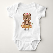 Chica de oso de Woodland personalizado