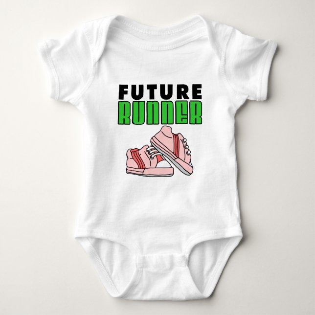 Body Para Bebé Chica de Runner futuro (Anverso)