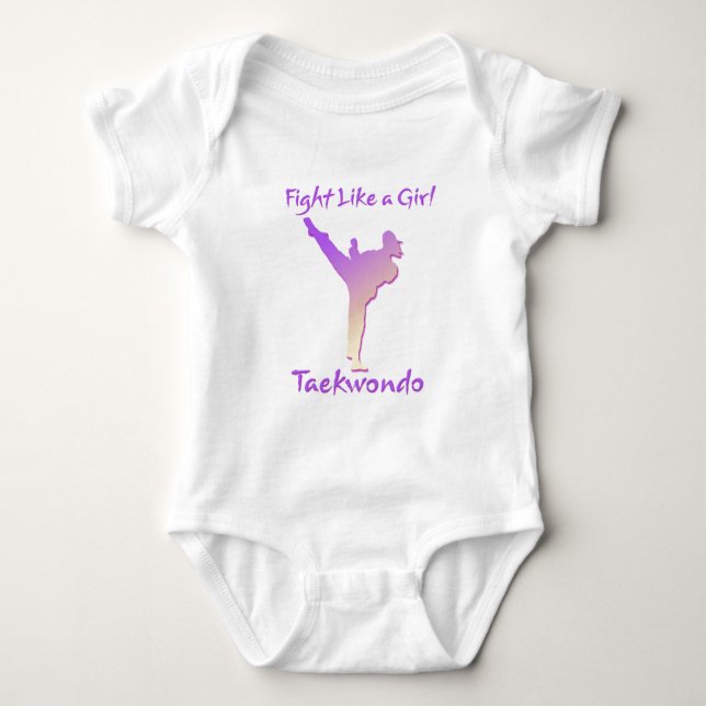 Body Para Bebé Chica de Taekwondo (Anverso)