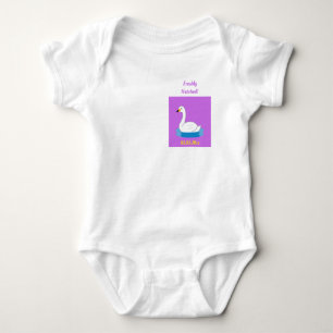 Body Para Bebé Chica de tema de cisne de cute Baby Shower