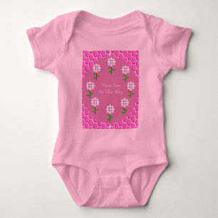 Body Para Bebé Chica del Día de la Abeja Feliz cumpleaños Rosado 