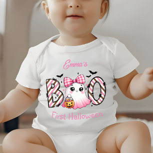 Body Para Bebé Chica fantasma Cute Boo Primer Halloween Personali
