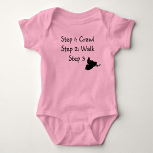 Body Para Bebé Chica infantil (gambas rosas, caminata, paseo"