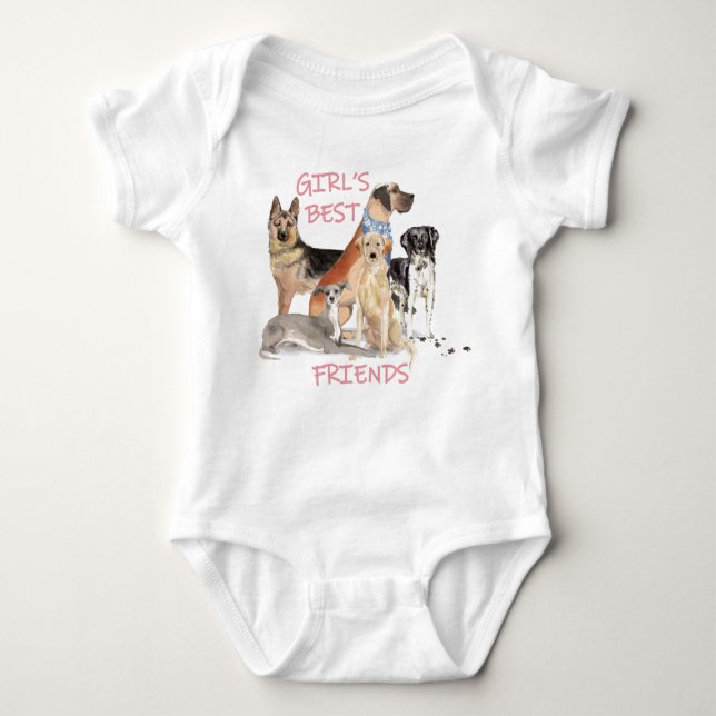 Body Para Bebé Chica Mejor Amigos (Anverso)
