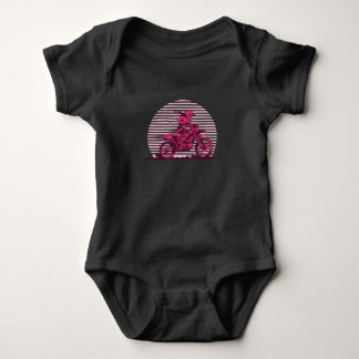 Body Para Bebé Chica Motocross Retro Vintage