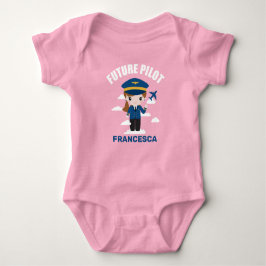 Body Para Bebé Chica piloto futuro Carácter Baby Bodysuit