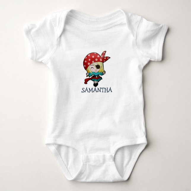 Body Para Bebé Chica Pirate Baby Bodysuit (Anverso)