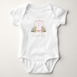 Body Para Bebé Chica preppy de perro rosado del sur Baby Shower