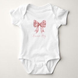 Body Para Bebé Chica Preppy Southern Pink Bow Baby Shower