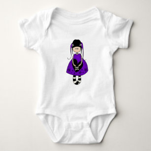 Body Para Bebé Chica retro del gótico con los cráneos