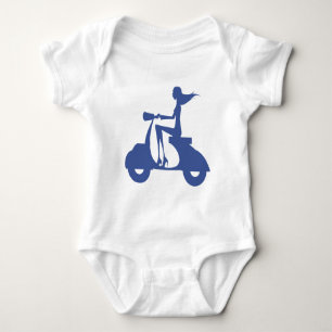 Body Para Bebé Chica Scooter blue